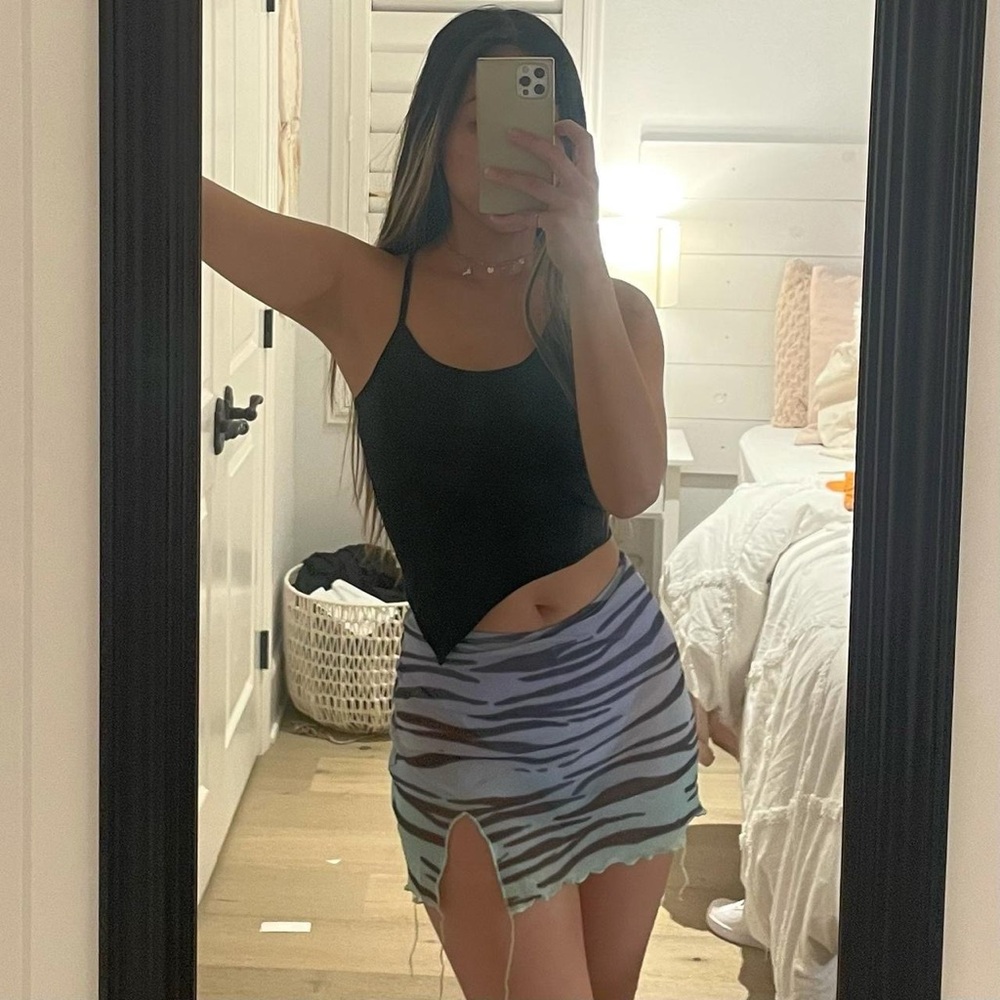 Princess Polly Black Assymetric Halter Top